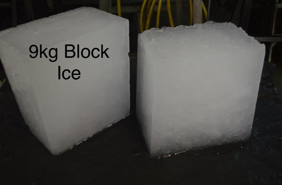 Block  Ice (2 block per bag)  $12.00.  Advance order needed
