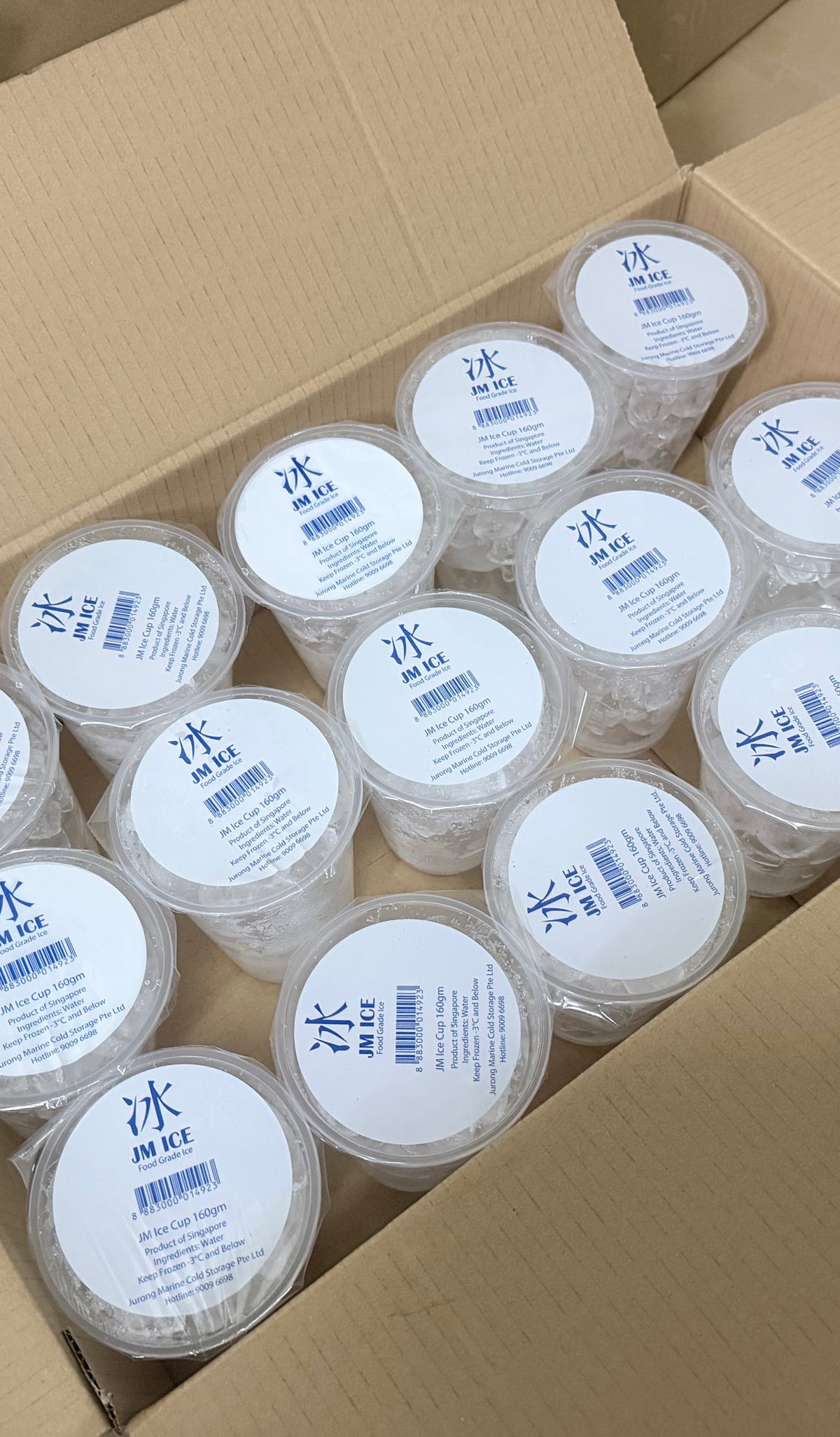 Cup Ice $1.20/cup; 15 cup per ctn